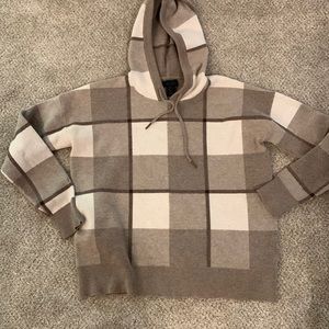 Rachel Roy Plaid Hoodie Sweater